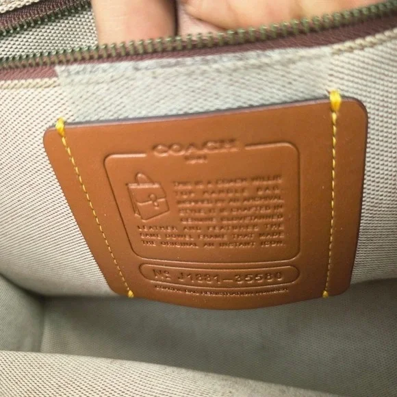 Coach Willis 1941 Top Handle Satchel Peach Leather Bag - Picture 8 of 16